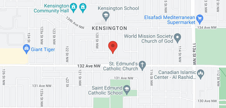 map of 13215 119 ST NW